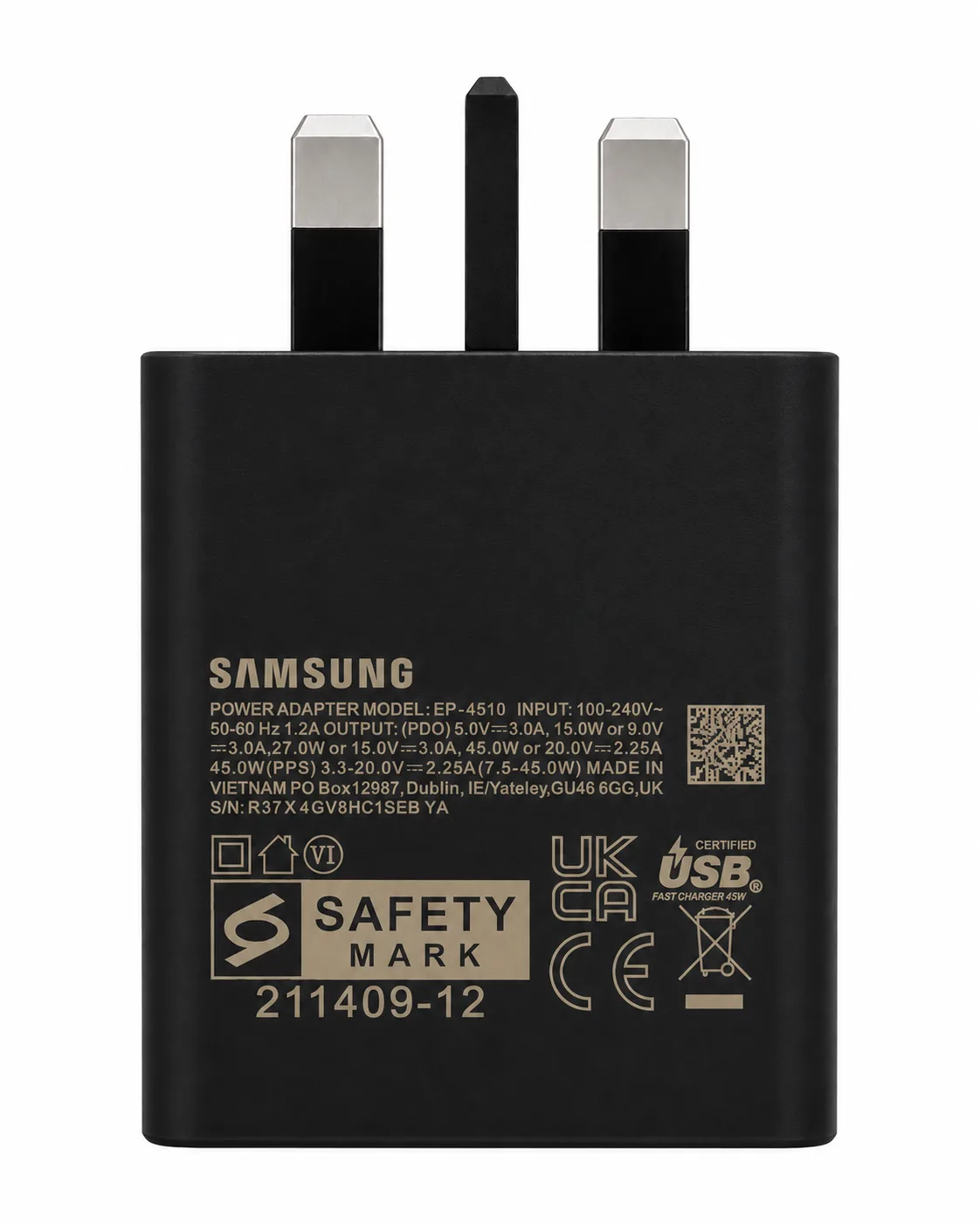 شارژر دیواری سامسونگ  45w+ کابل 1.8 اورجینال چین