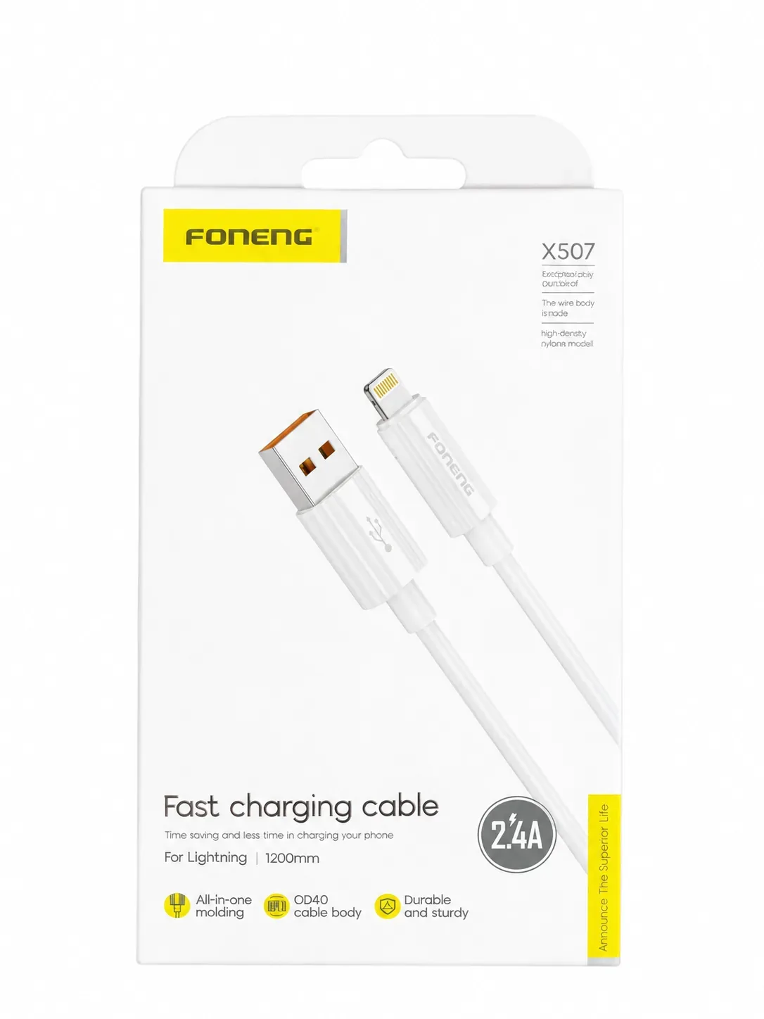کابل آیفون Lightning Foneng XS07