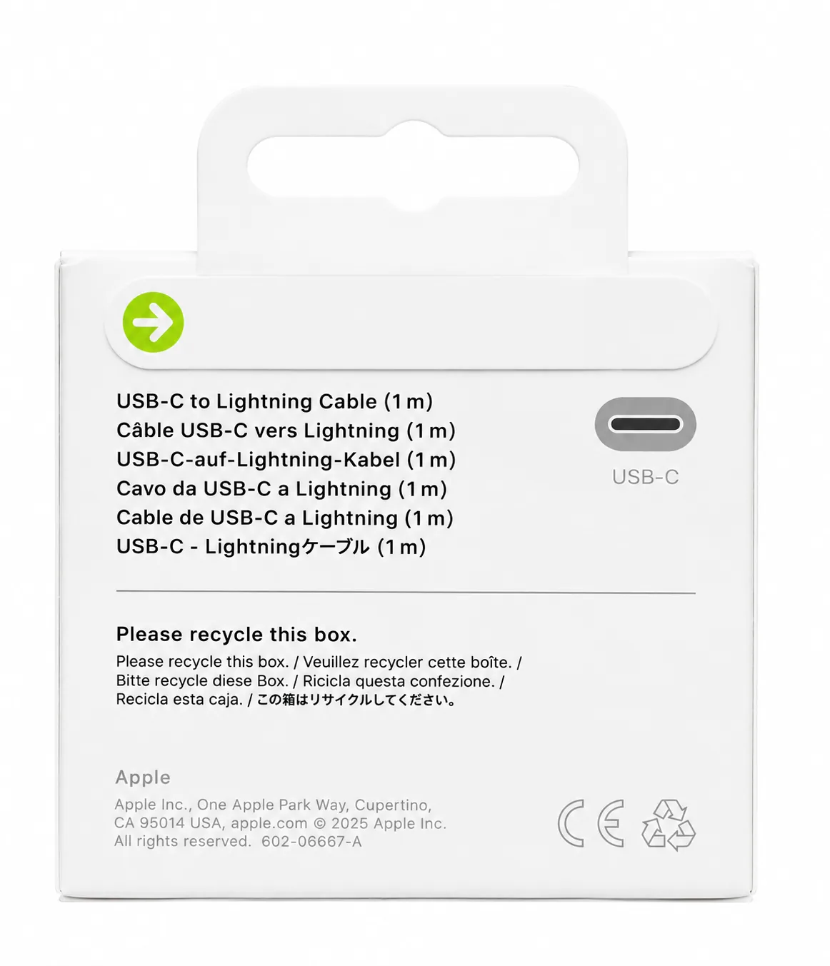 کابل آیفون Lightning- Type-C اورجینال چین