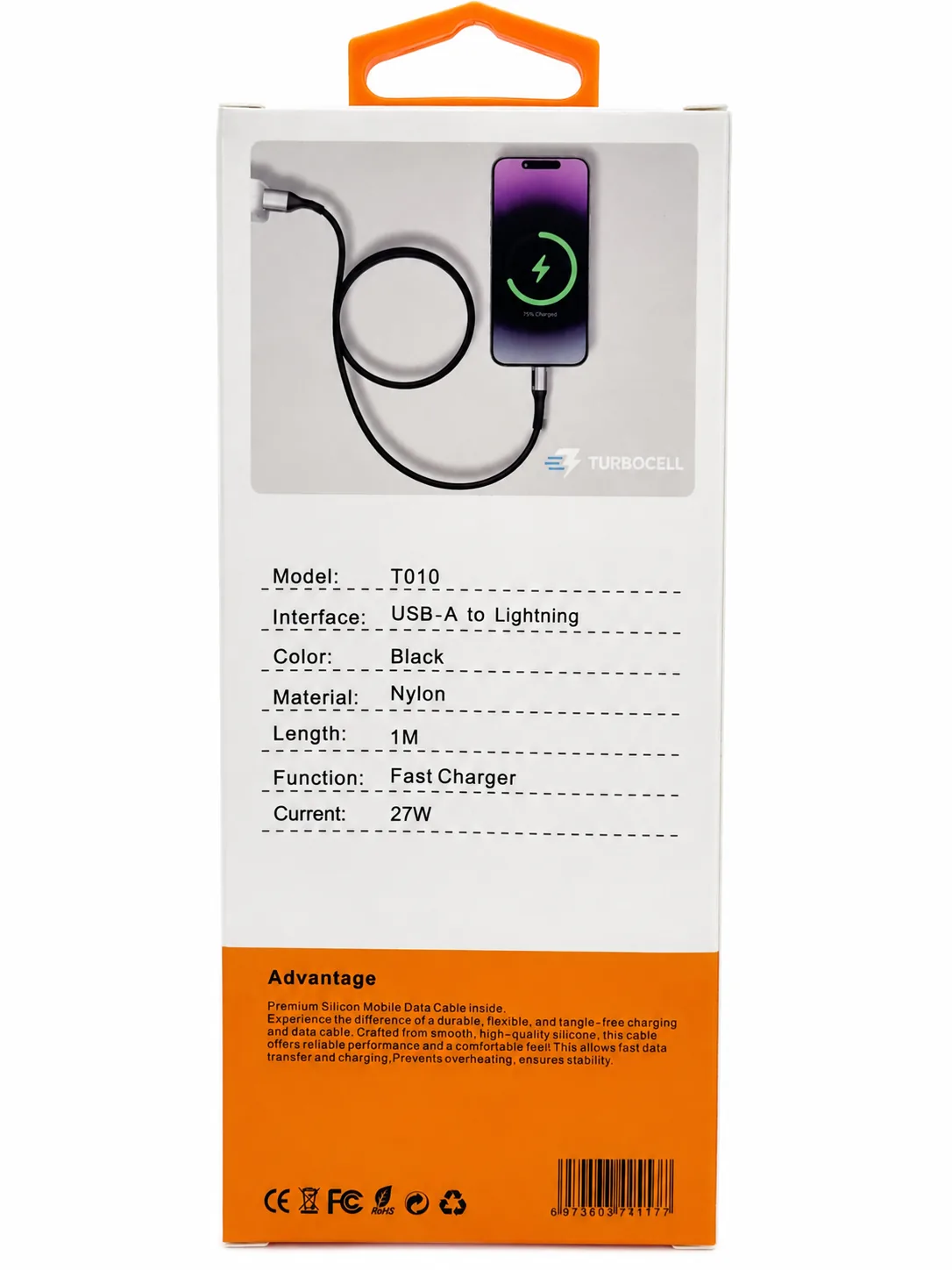 کابل Type-C To Lightning Turbo Cell